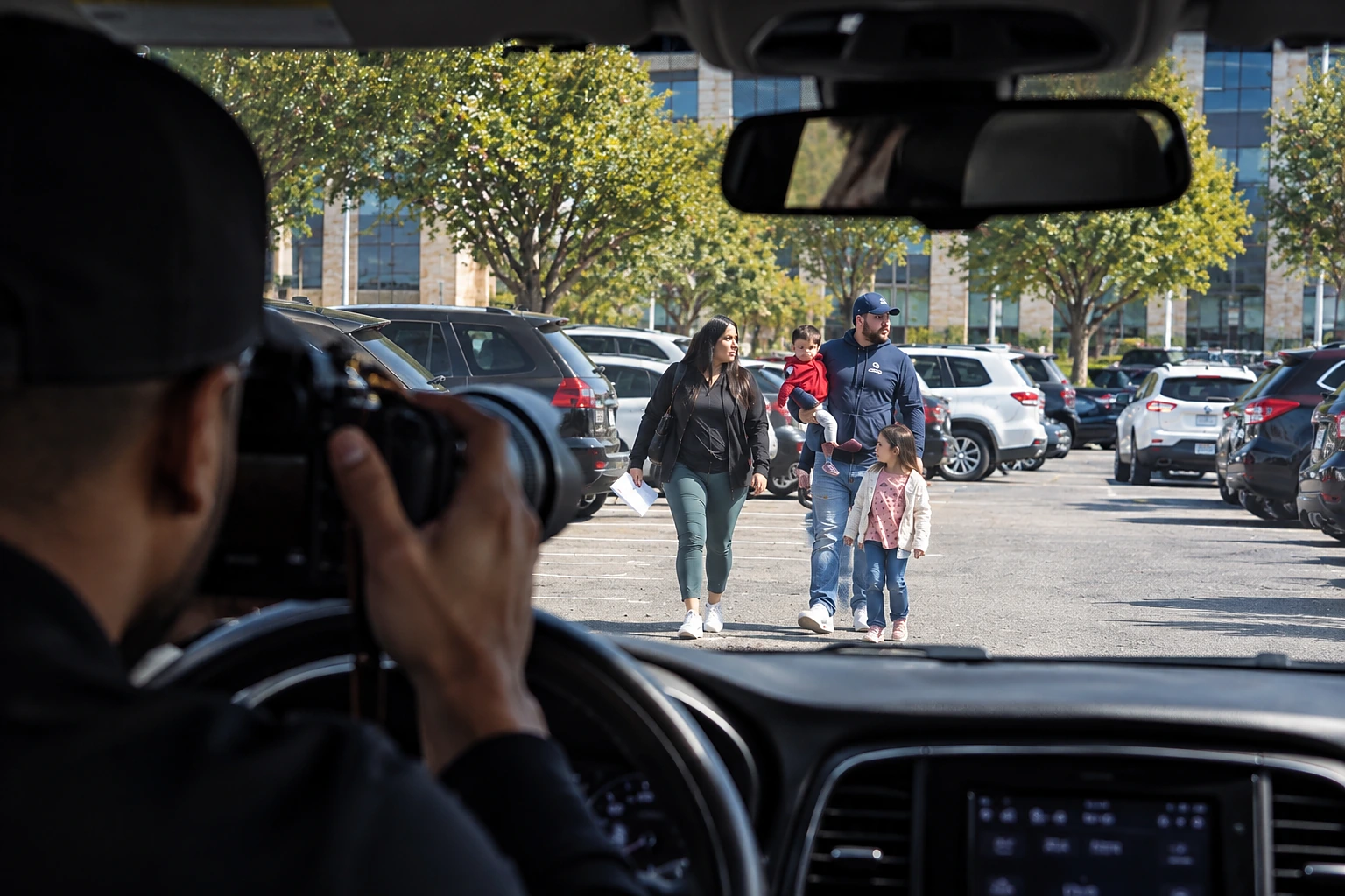 Investigator documenting a father’s routine with his daughter in Houston