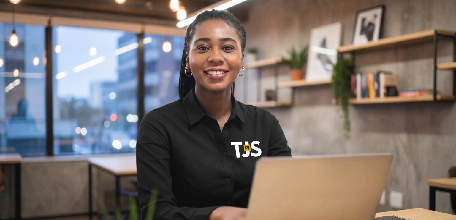 TJS investigator at the office